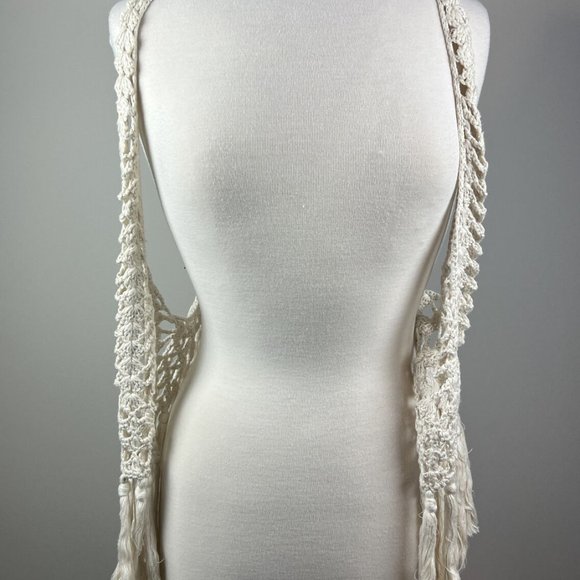 New A&F Abercrombie Women Open Cable Knit Wool Vest Size M/L - Picture 6 of 6